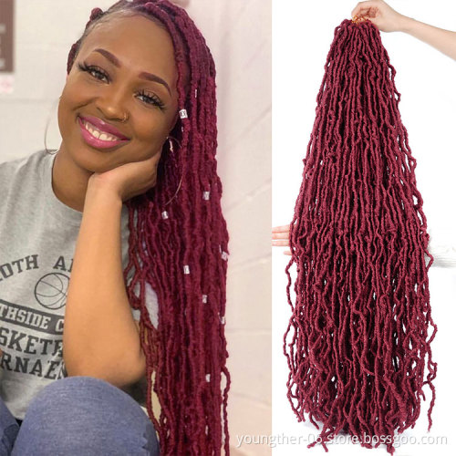 Wholesale Synthetic Hair Smart Braid Crochet Hair Extension  Mermaid 18 Inch Most Natural New Faux Locs